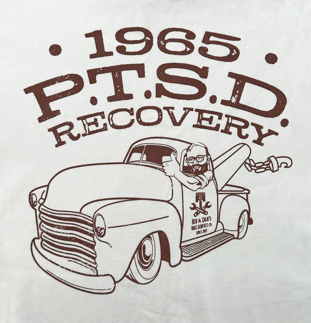 1965 PTSD Recovery T shirt Off White