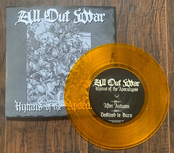 Image of All Out War “Hymns of the Apocalypse” 7”
