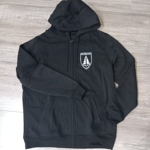 Image of OWLS WOODS GRAVES -"żadnych znamion duszy" black Hooded Zipper (pre-order)
