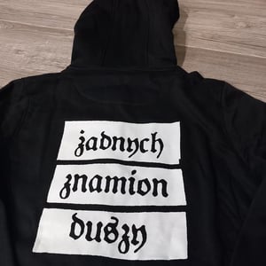Image of OWLS WOODS GRAVES -"żadnych znamion duszy" black Hooded Zipper (pre-order)