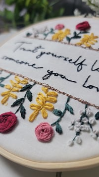 Image 3 of Love yourself 6 inch embroidery hoop 