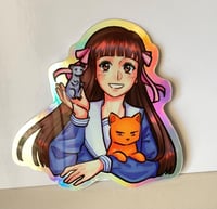 Tohru Honda with Kyo and Yuki Sticker- Fruits Basket 