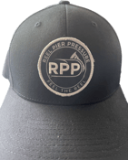 Image of Reel Pier Pressure Logo Black Curved Bill Flex Fit