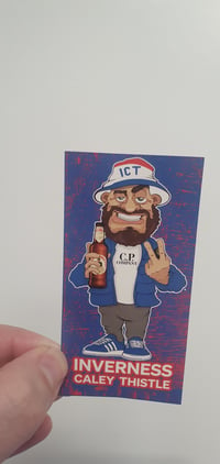 Image 3 of Pack of 25 10x5cm Inverness Caley Thistle ICT Football/Ultras Stickers.