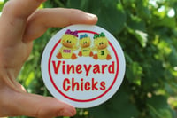 Vineyard Chicks Circle Sticker