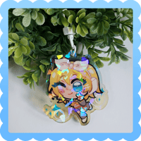 Image 1 of kagamine rin ❄️ holographic acrylic charm