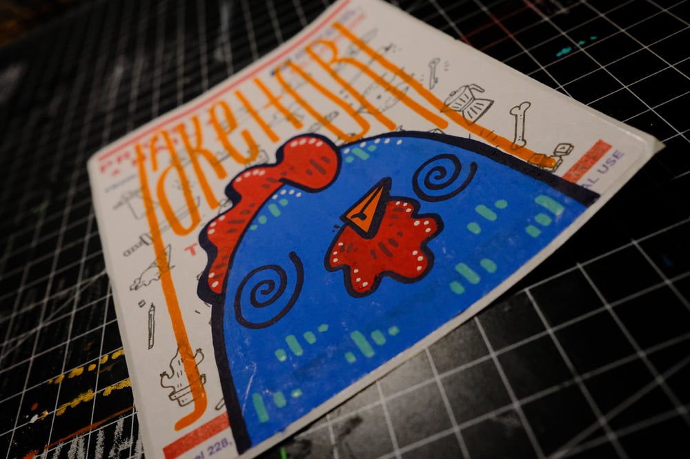 CHICKEN WITH A SIDE OF DOODLES (ORIGINAL DRAWING)