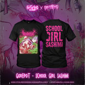 Image of Officially Licensed Gorepot "School Girl Sashimi" Cover Art Short/Long Sleeves Shirts!