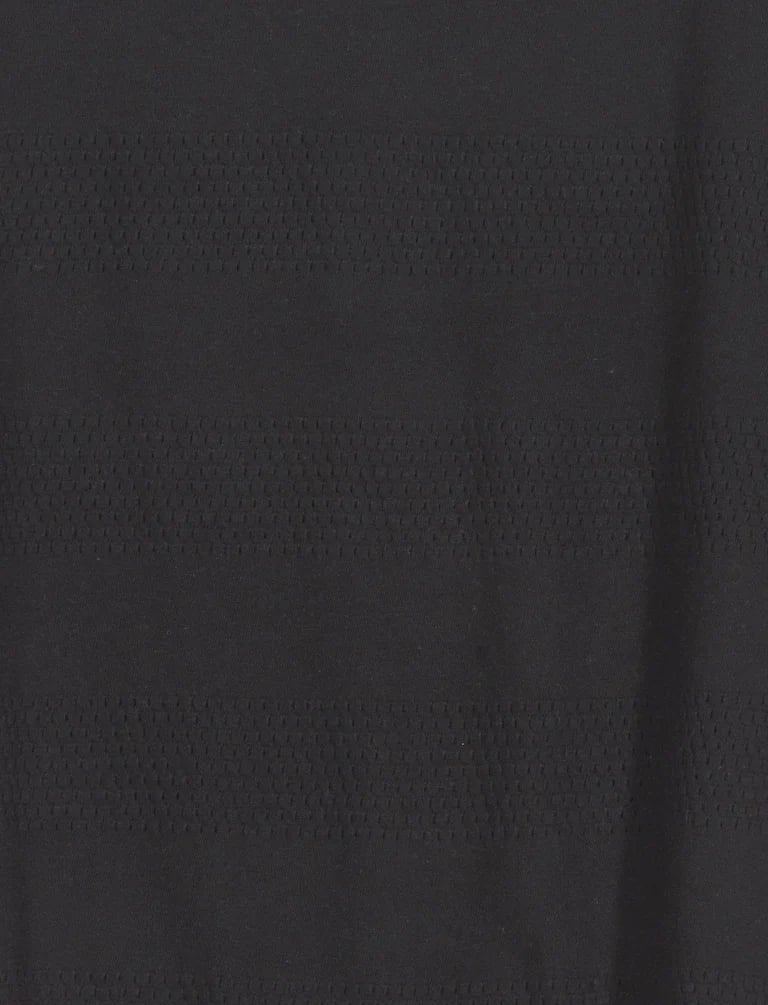Image of Tee shirt rayures ajourées ANTO Noir 59€ -60%