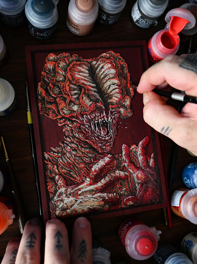 Image of "Clicker" Engraved Painting