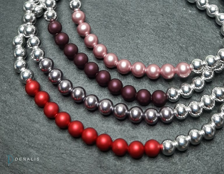 Margaux sterling silver bracelets with crystal pearls Image 5