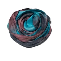 Image 2 of 10YD.  SOUTHERN CHARM  HAND DYED SARI SILK RIBBON/HAND DYED SILK RIBBON