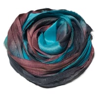 Image 3 of 10YD.  SOUTHERN CHARM  HAND DYED SARI SILK RIBBON/HAND DYED SILK RIBBON