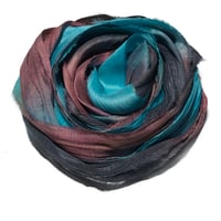 Image 5 of 10YD.  SOUTHERN CHARM  HAND DYED SARI SILK RIBBON/HAND DYED SILK RIBBON