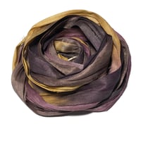 Image 5 of 10YD.  GHOST STORY  HAND DYED SARI SILK RIBBON/HAND DYED SILK RIBBON