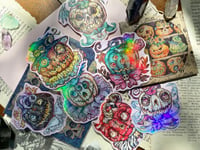 Image 1 of "Pumpkins party" holographic sticker set