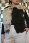 Black & Ivory Sheepskin Vest
