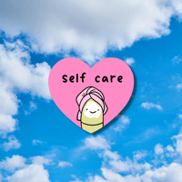 Self Care Worm Sticker