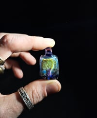 Image 1 of Mini square realism tree pendant.