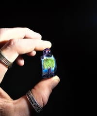 Image 2 of Mini square realism tree pendant.