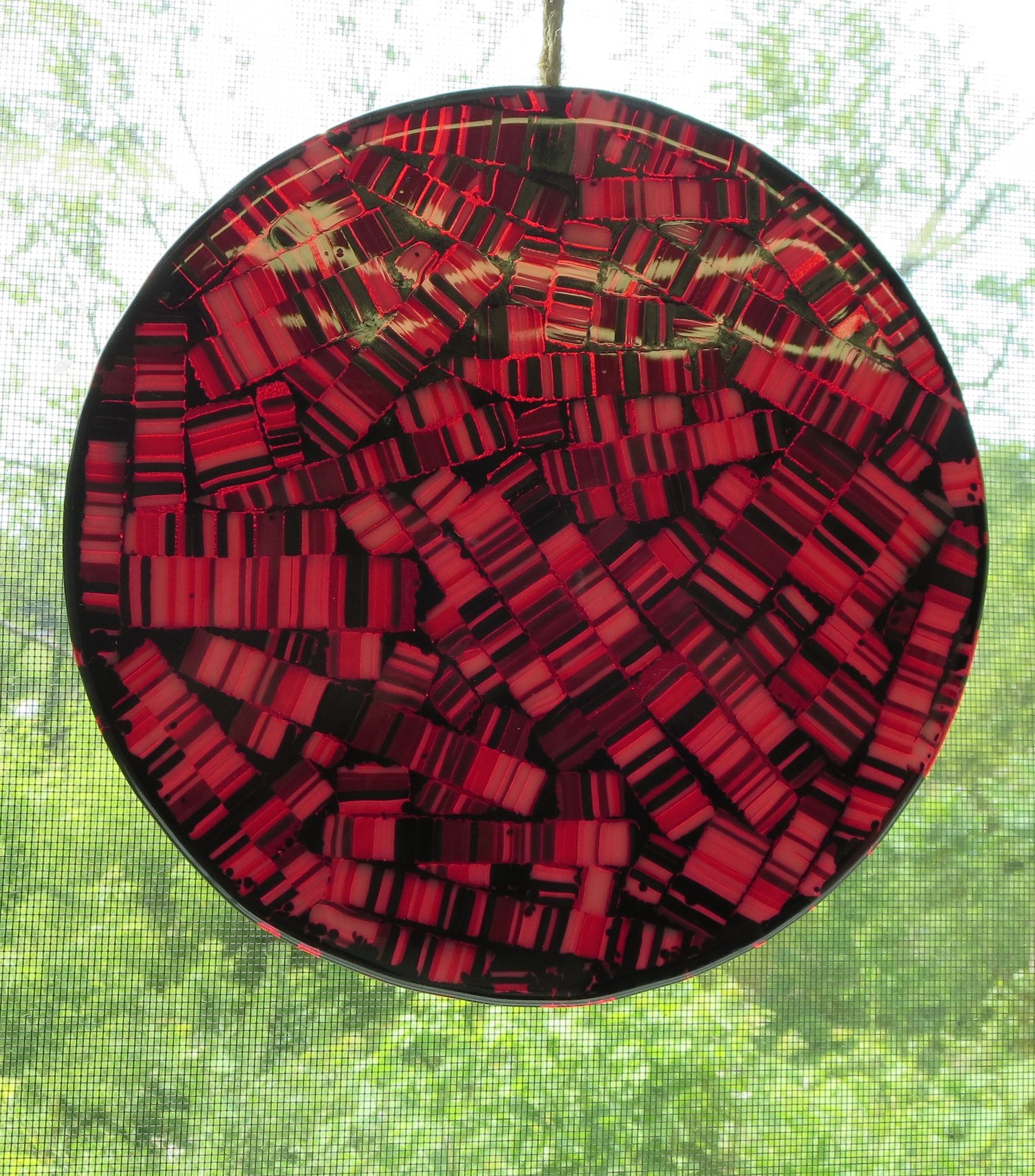 Fused Glass Red Suncatcher