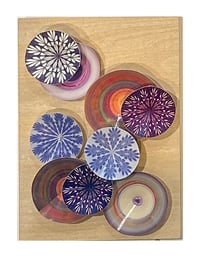 Meta Blooms Pink and Purple 2 by Rebecca Bennett - Original Artwork