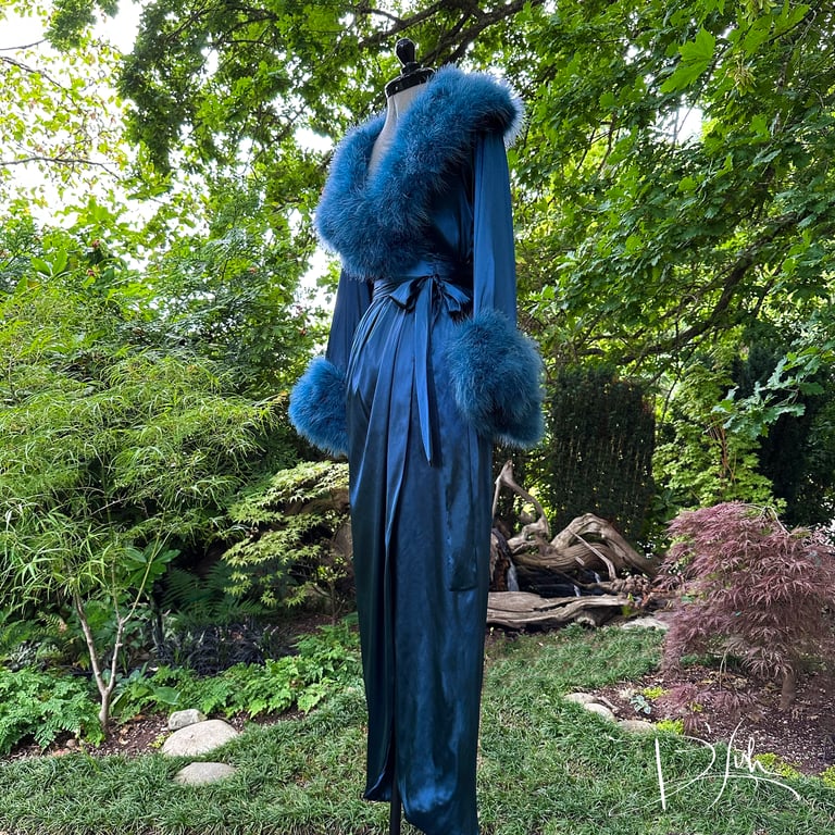 Teal "Cleo" Dressing Gown Image 2
