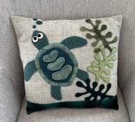 Image of NEW! Big Sea Turtle Pillow Pattern by One Wing Wool