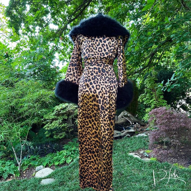 Leopard "Cleo"  Dressing Gown  Image 3