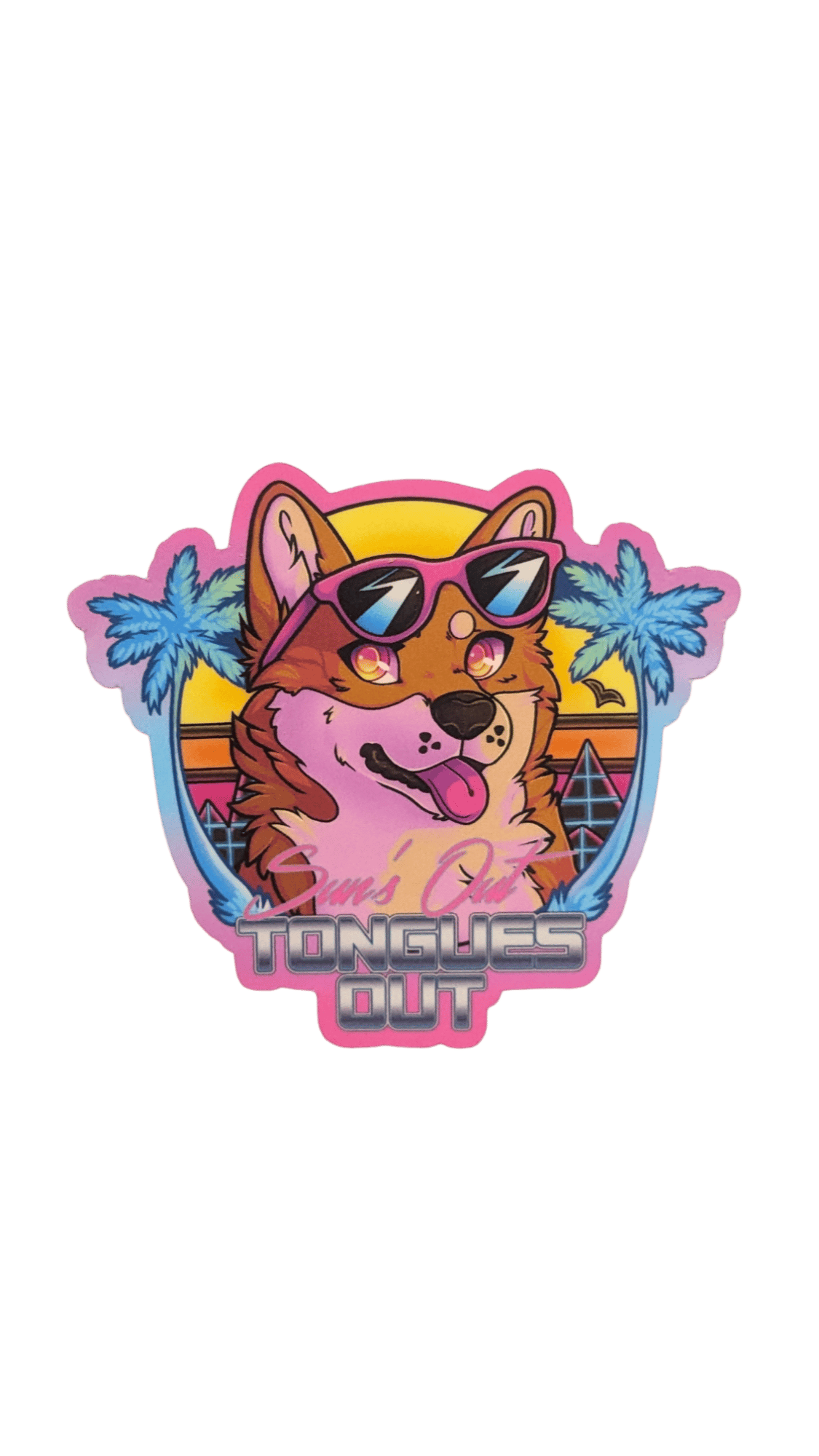 Suns Out Tongues Out Sticker | CorgiBeans