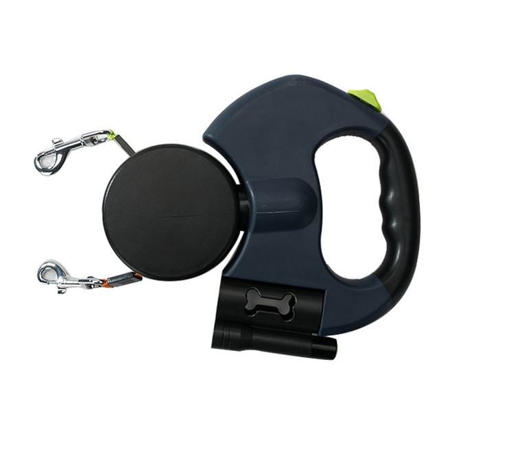 Dual Dog Pet Leash Retractable Double Head Pet Auto Traction