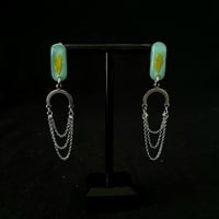 Image 1 of Stainless Steel Chain + Fern Earrings