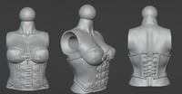 Fem leather corset