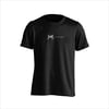 Initial One Classic Oversized Signature & Text Black Tshirt Sail Print- 300GSM