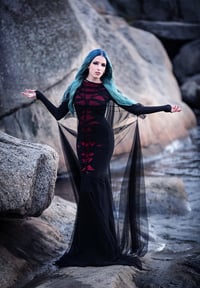 Image 1 of Red Morticia Dress