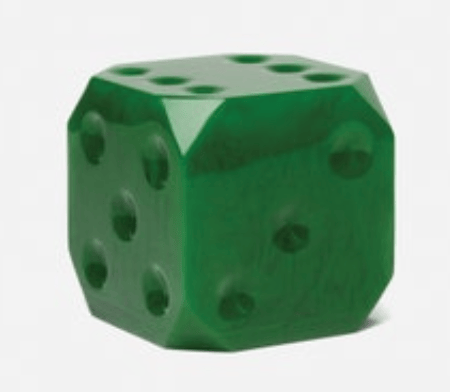 Image of Dice Bookends (Green or Blue)