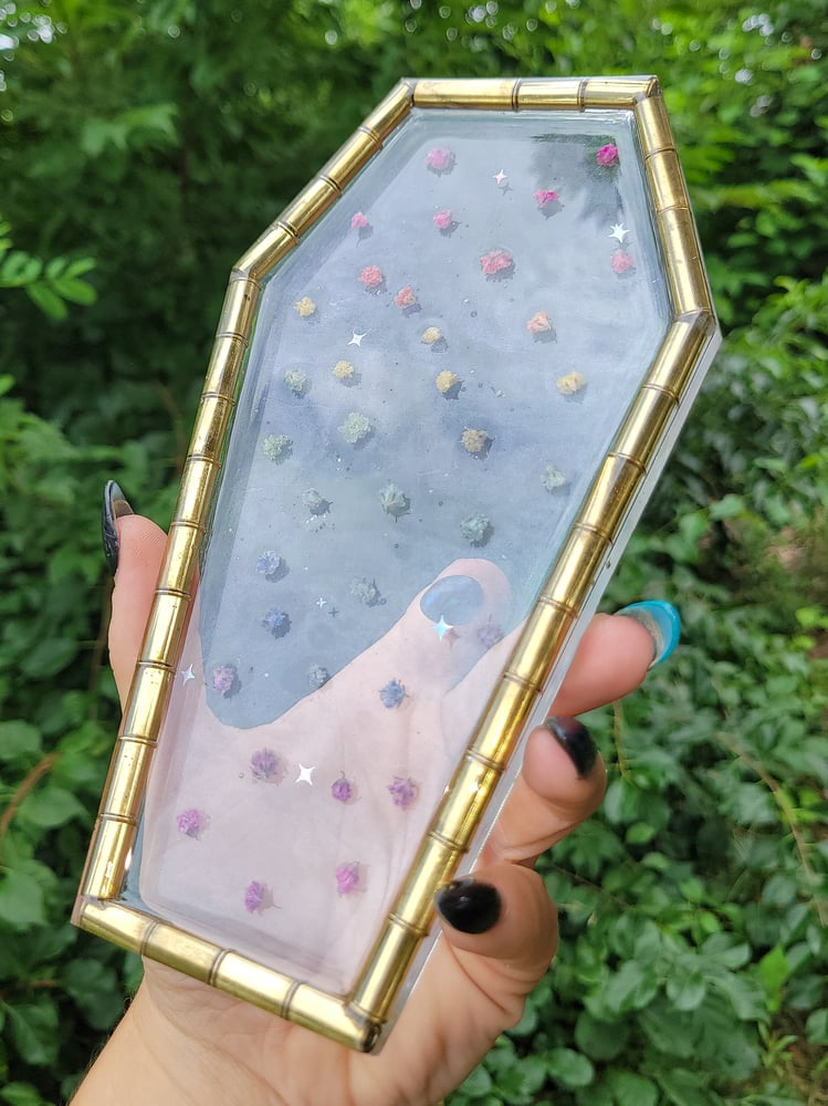 Image of Rainbow Ombre BB's Breath & Bullet Coffin Tray