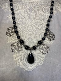 Image 1 of Upcycled Vintage Witchy with Black Teardrop and Pentagrams by Ugly Shyla 