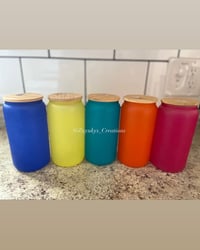 Image 1 of 16oz Color Changing glass can