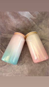 Image 2 of 16oz Ombre Shimmer Glass can with Bling lid 