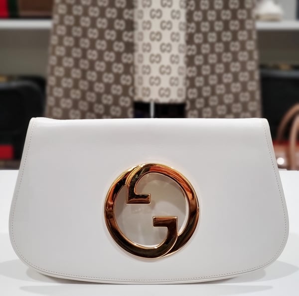Image of Vtg Gucci White Blondie Clutch 