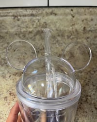 Image 5 of 16oz Double Wall Clear Tumbler Mickey or Minnie ears