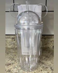 Image 2 of 16oz Double Wall Clear Tumbler Mickey or Minnie ears