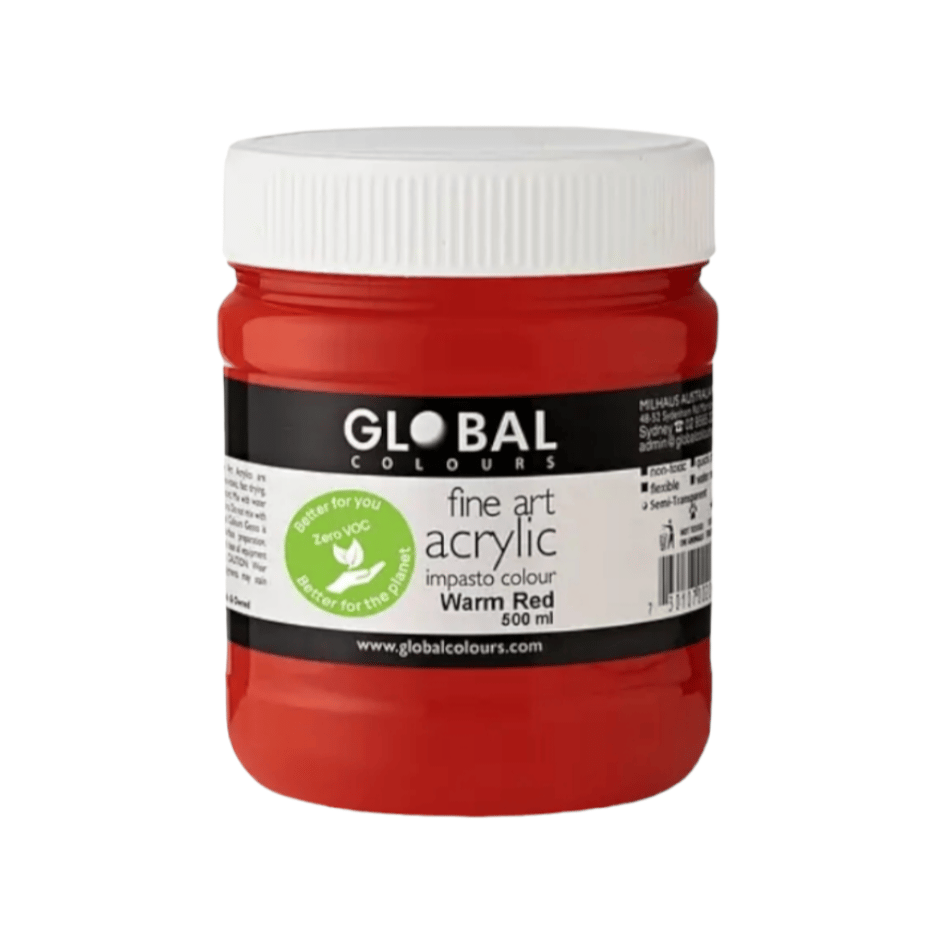 Warm Red Global Colours EcoFriendly Fine Art Impasto 500 ml Pixel