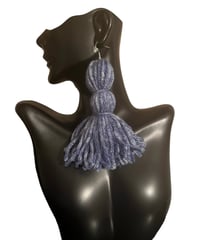 Image of Tassel Heiress- Denim (Clip-Ons available)