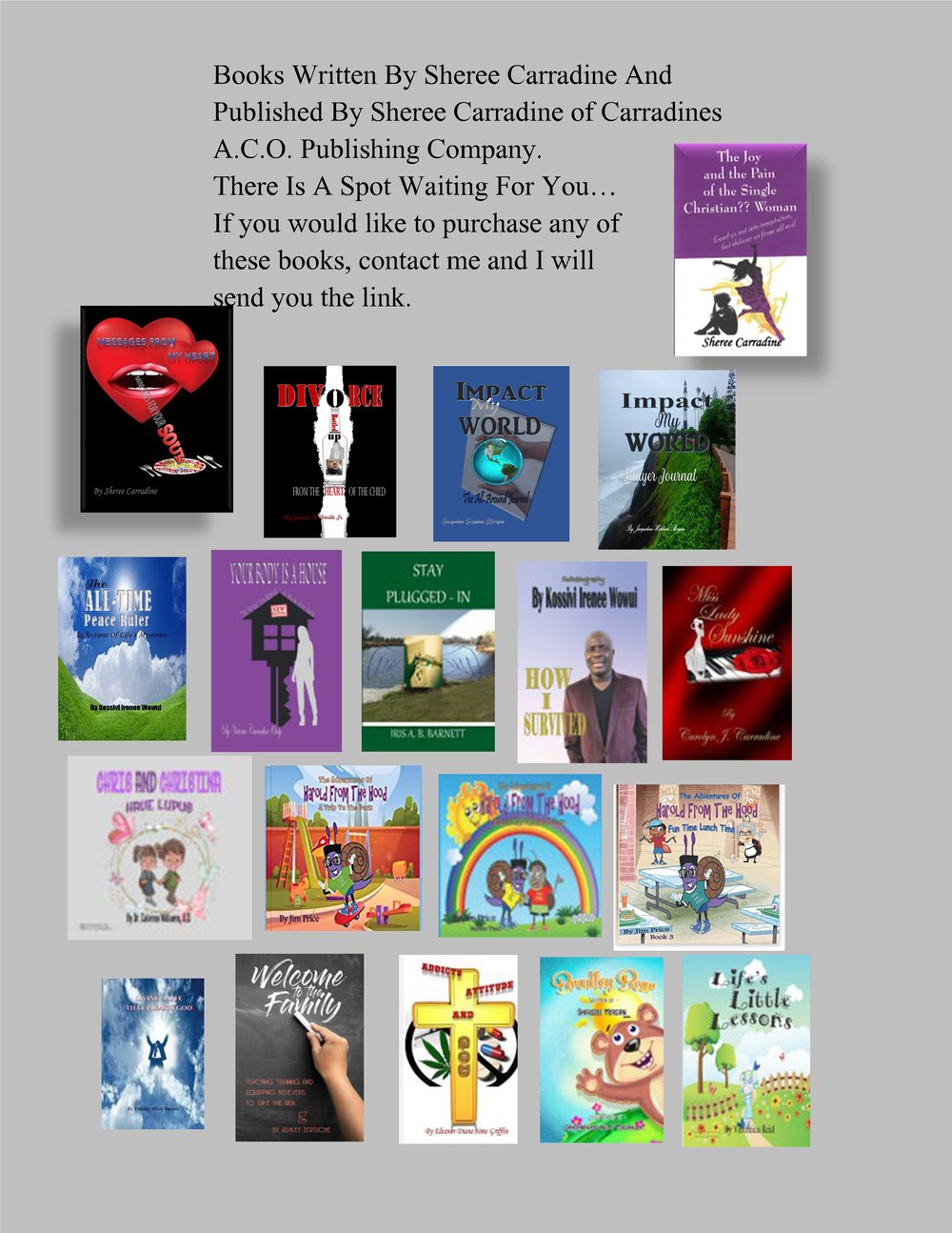 Image of BOOKS PUBLISHED BY A.C.O. PUBLISHING