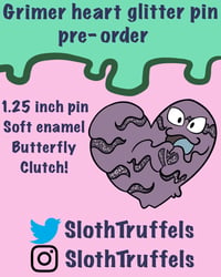💜Pre Order 💜 Grimer Heart Soft Enamel Pin