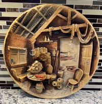Image 1 of 3-Dimensional Guild Craft Ware wall plaque - Outdoors Genre By E.W. Usher