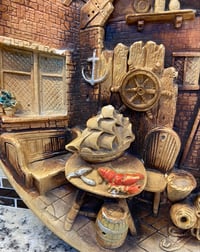 Image 2 of 3-Dimensional Guild Craft Ware wall plaque - Outdoors Genre By E.W. Usher