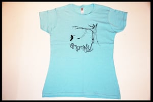 Image of Amoriste T-shirt - Ladies Fitted Sky Blue